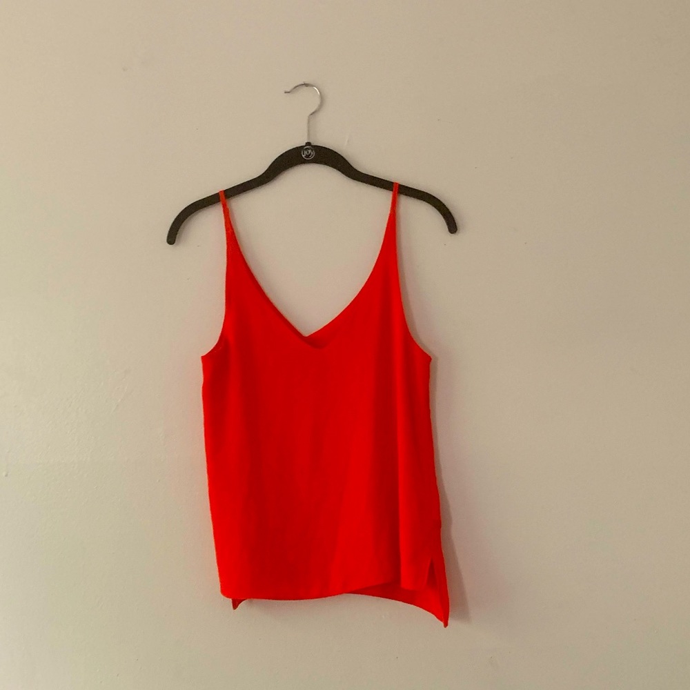 Orange tank top blouse